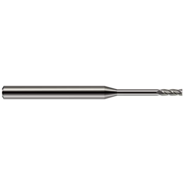 Miniature End Mill - 4 Flute - Square, 0.1250" (1/8), Length of Cut: 3/8"